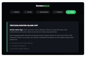 KontenIslami APP - All-in-One Tools untuk Membuat Konten Dakwah Profesional Tanpa Ribet.