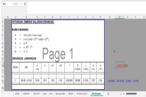 Rumus Perhitungan Hidraulis dan Dimensi Bangunan Air