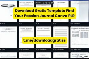 Download Gratis Template Find Your Passion Journal Canva PLR