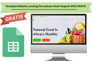 Template Website Landing Perusahaan Buah Organik WGS GRATIS 