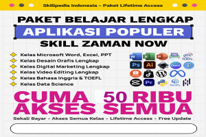 PAKET BELAJAR ONLINE BERSERTIFIKAT, CUMA 50RIBU SAJA