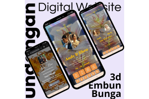 Undangan Digital Website 3d Bunga Embun Wedding Animasi Video Motion Eksklusif Web Link Wa Ekspres