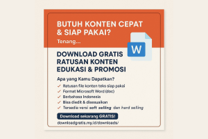 Download Gratis Konten Edukasi & Promosi Bahasa Indonesia