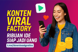 Konten Viral Factory PLR – Ribuan Bahan Konten Ori Ide + Grafis + Video Hooks + Copywriting + Ai Prompt